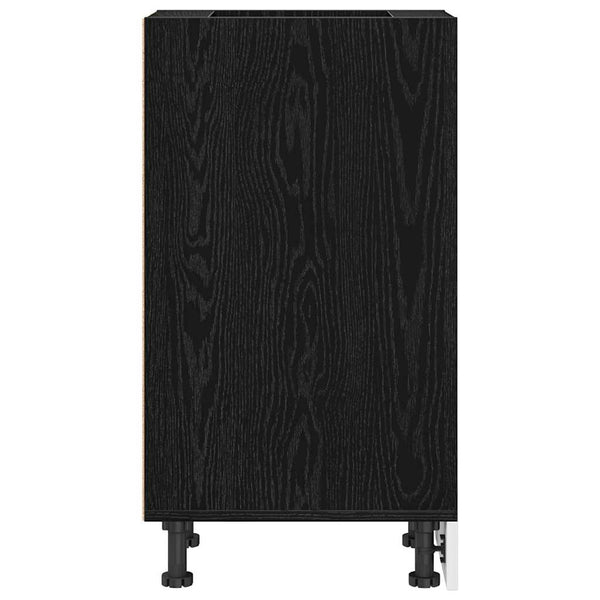 Küchenunterschrank Schwarz Eichen-Optik 30cm
