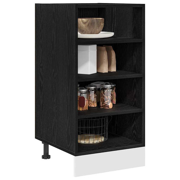 Küchenunterschrank Schwarz Eichen-Optik 40cm