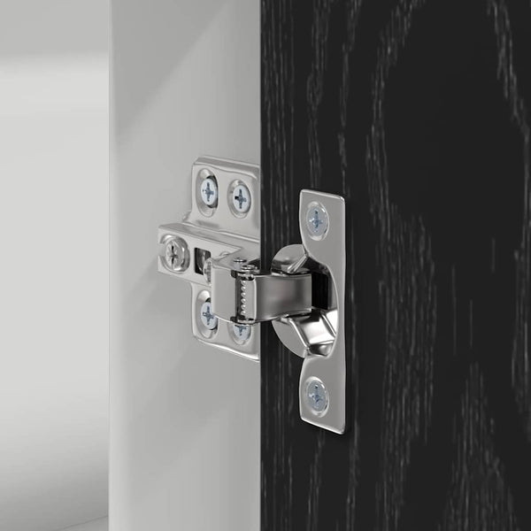 Eck-Küchenschrank Schwarz Eichen-Optik