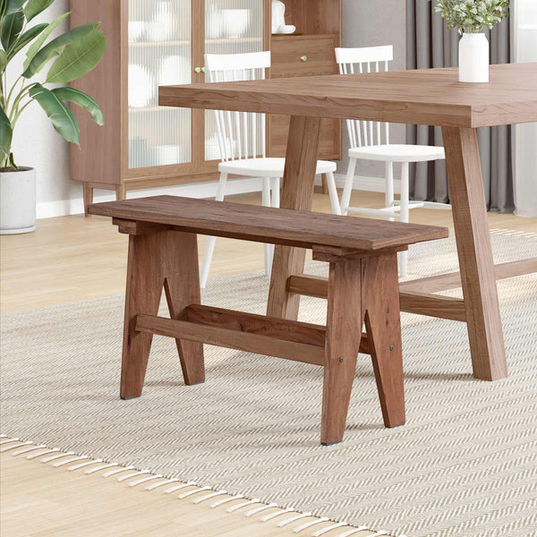 Banc vidaXL Nature 100 x 30 x 51 cm Bois de récupération massif