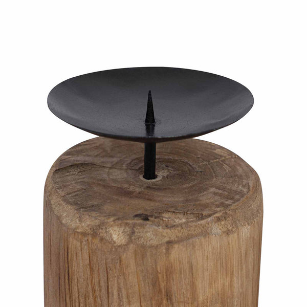 Teak Kerzenhalter 3er Set