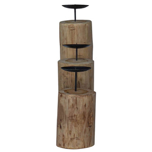 Teak Kerzenhalter 3er Set