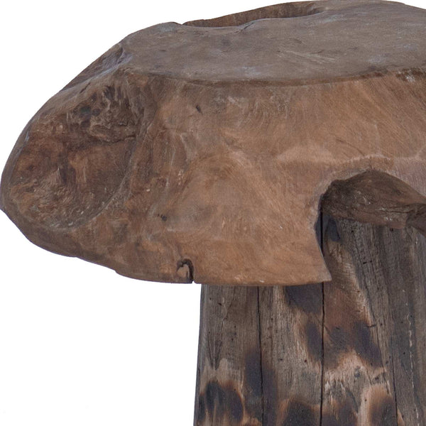 Teak Hocker Natur 35x35x35cm Massivholz