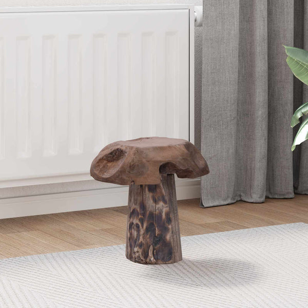 Teak Hocker Natur 35x35x35cm Massivholz