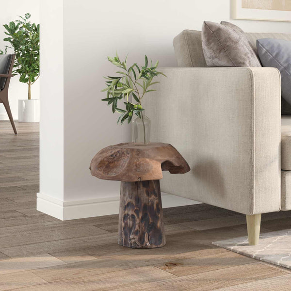 Teak Hocker Natur 35x35x35cm Massivholz