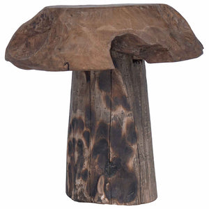 Teak Hocker Natur 35x35x35cm Massivholz