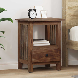 Nachttisch Braun Massivholz 30x30x47cm