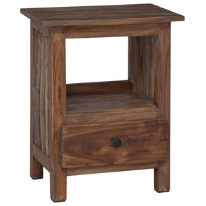 Nachttisch Braun Massivholz 30x30x47cm