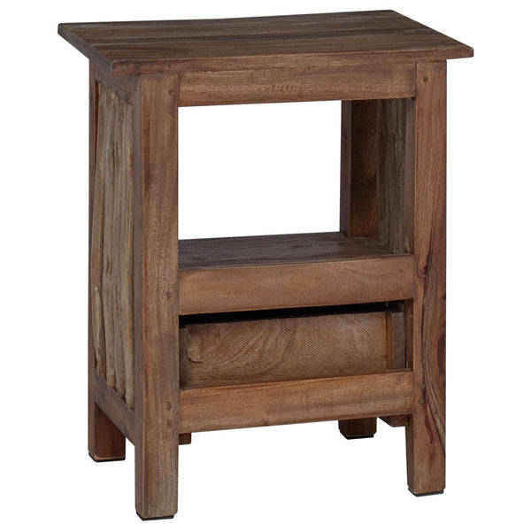 Nachttisch Braun Massivholz 30x30x47cm