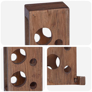 Weinregal Massivholz Mahagoni Braun 100cm