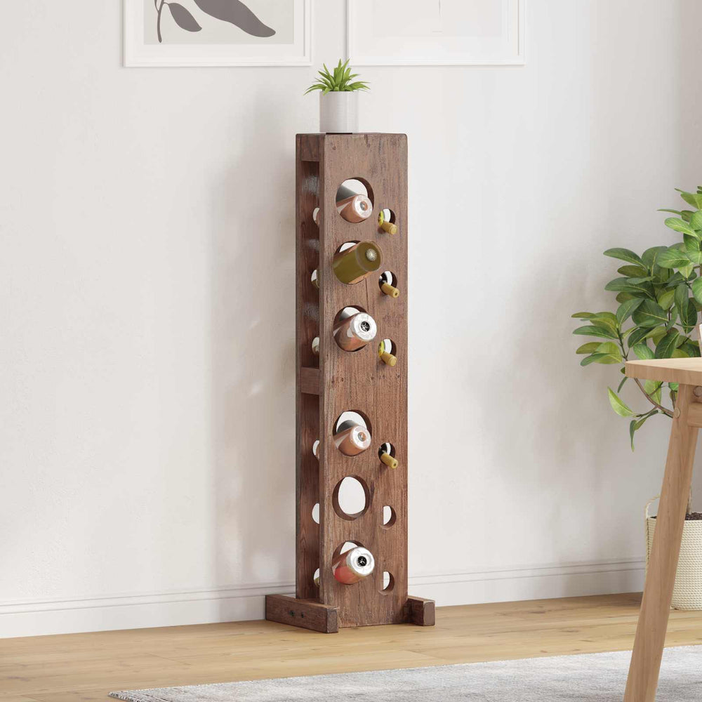 Weinregal Massivholz Mahagoni Braun 100cm