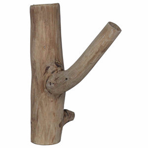 Upgecycelter Holz Haken, Braun, 14 cm