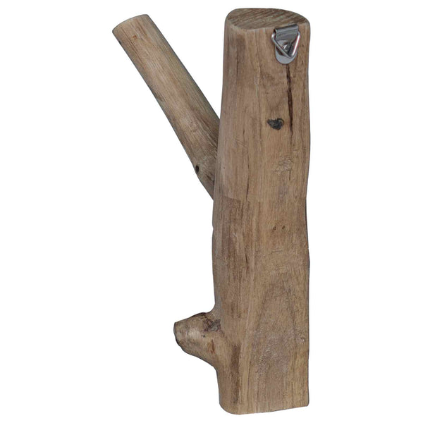 Upgecycelter Holz Haken, Braun, 14 cm