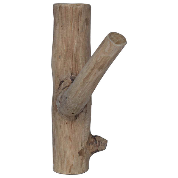Upgecycelter Holz Haken, Braun, 14 cm
