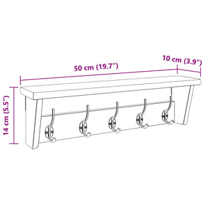 Kleiderbügel Braun Mahagoni Massivholz 50cm
