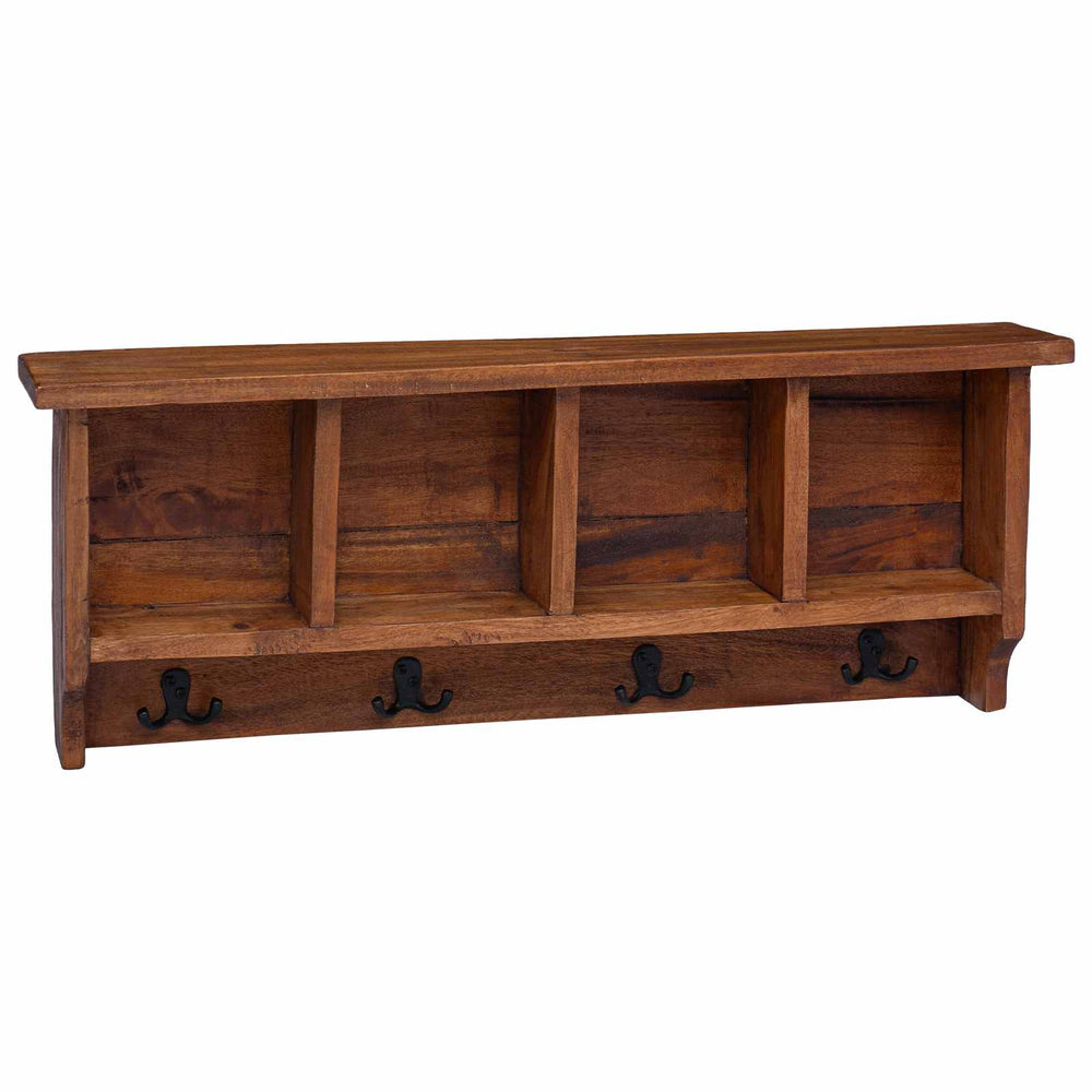 vidaXL Cintre marron 70 x 11 x 27 cm en bois d'acajou massif