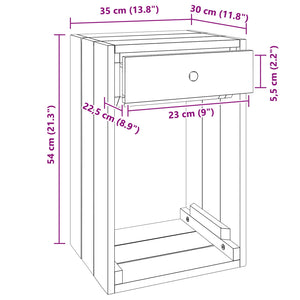 Nachttisch Braun Massiv Mahagoni Holz