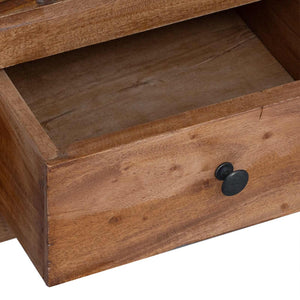 Nachttisch Braun Massivholz Mahagoni 41x30x50 cm