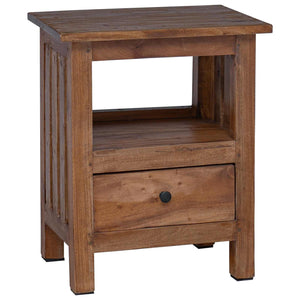 Nachttisch Braun Massivholz Mahagoni 41x30x50 cm