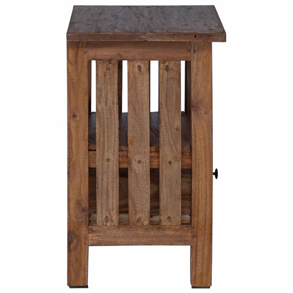 Nachttisch Braun Massivholz Mahagoni 41x30x50 cm