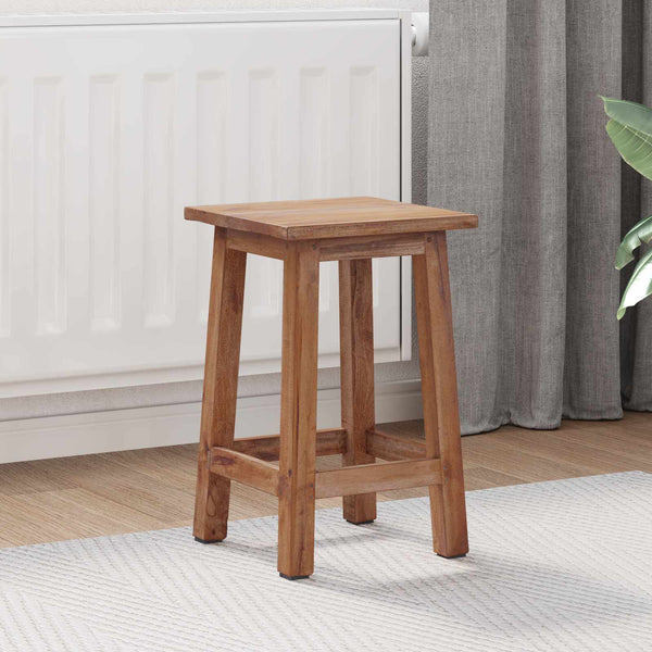 Mahagoni Hocker Natur 30x30x47 cm