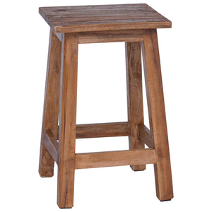 Mahagoni Hocker Natur 30x30x47 cm