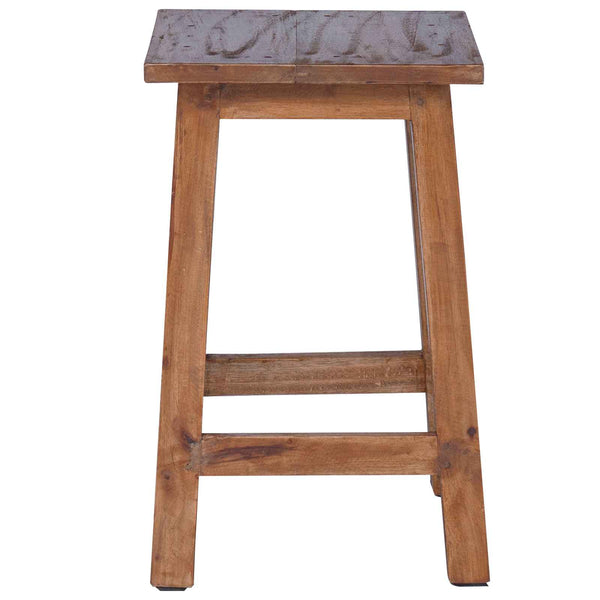 Mahagoni Hocker Natur 30x30x47 cm