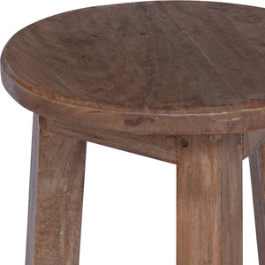 Mahagoni Hocker Natur 28x28x50cm