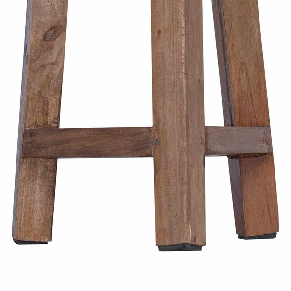 Mahagoni Hocker Natur 28x28x50cm