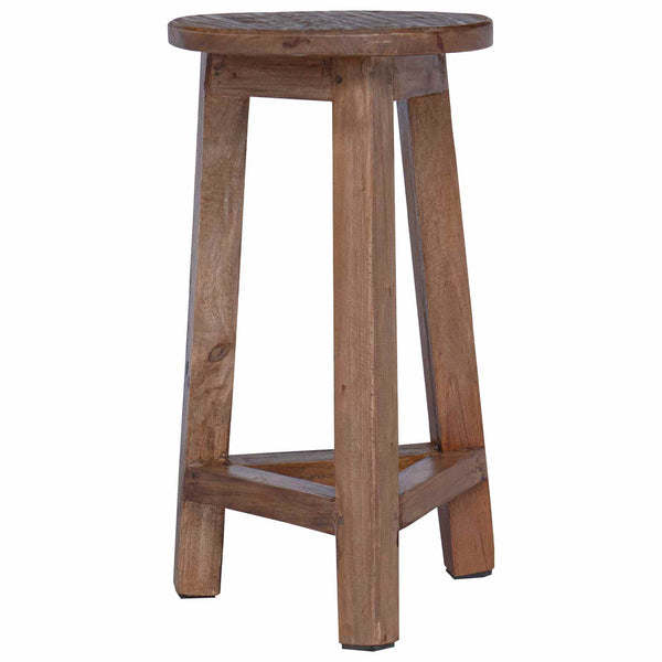 Mahagoni Hocker Natur 28x28x50cm