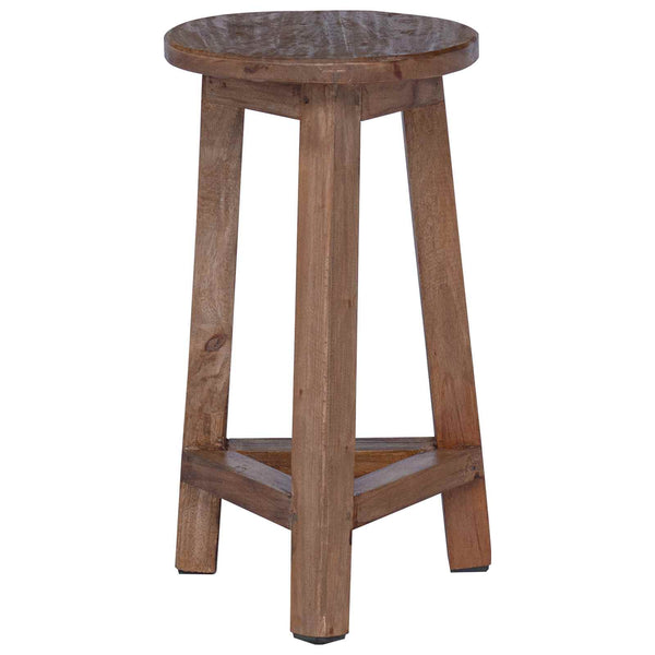 Mahagoni Hocker Natur 28x28x50cm