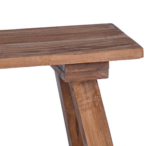 Mahagoni Massivholz Bank, Natur, 50,5 cm