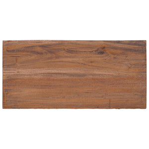 Mahagoni Massivholz Bank, Natur, 50,5 cm