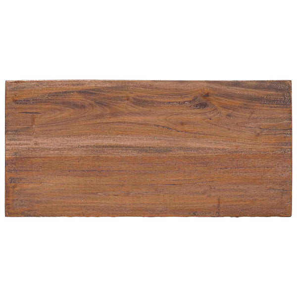 Mahagoni Massivholz Bank, Natur, 50,5 cm
