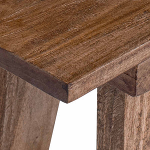 vidaXL Banc Naturel 92 x 23,5 x 45,5 cm Bois massif d'acajou