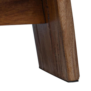 Hocker Natur Mahagoni Holz 29x20x17 cm