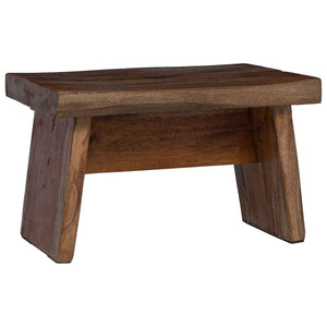 Hocker Natur Mahagoni Holz 29x20x17 cm