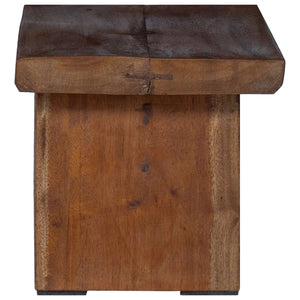 Hocker Natur Mahagoni Holz 29x20x17 cm