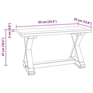 Massivholz Bank Altholz 85cm