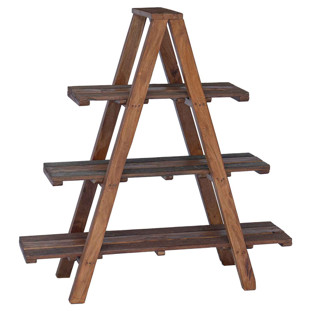 vidaXL Étagère pliante marron 79,5 x 35 x 112 cm Bois massif recyclé