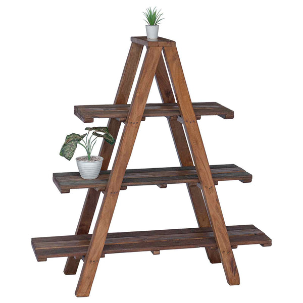 Klappregal Braun Massivholz 112cm