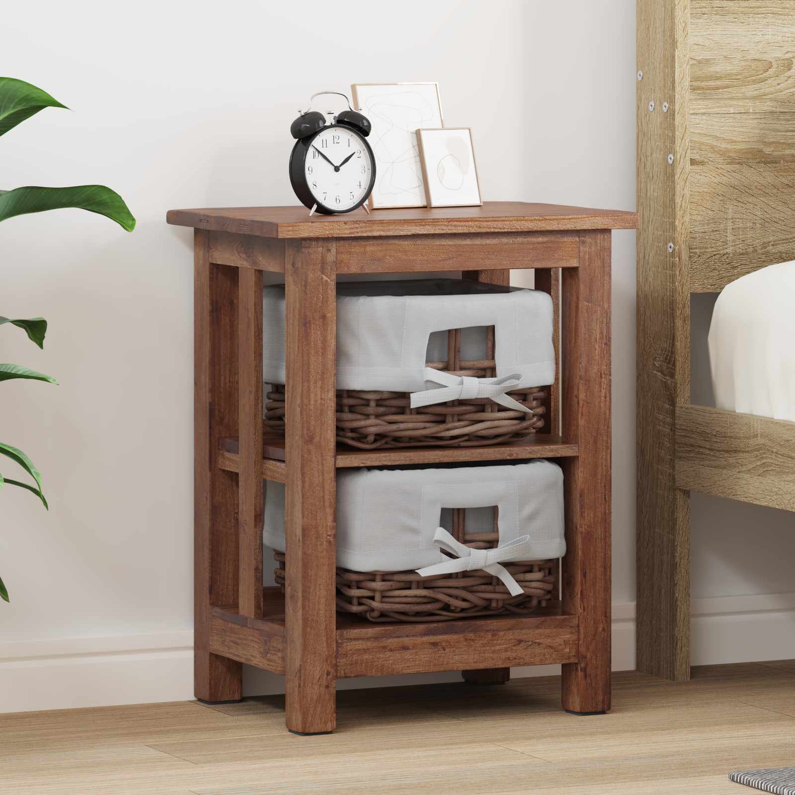 Beistelltisch Braun Mahagoni 38x28x50 cm