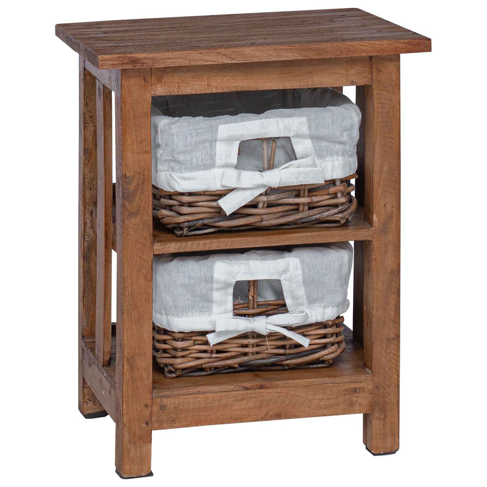 vidaXL Side Table Brown 38 x 28 x 50 cm Solid Mahogany Wood