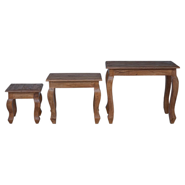 Nesttisch 3er Set Braun Mahagoni