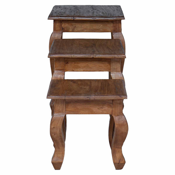 Nesttisch 3er Set Braun Mahagoni