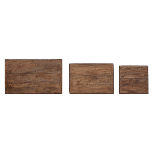 Nesttisch 3er Set Braun Mahagoni