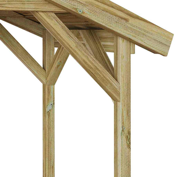 Grillhütte aus imprägniertem Kiefernholz