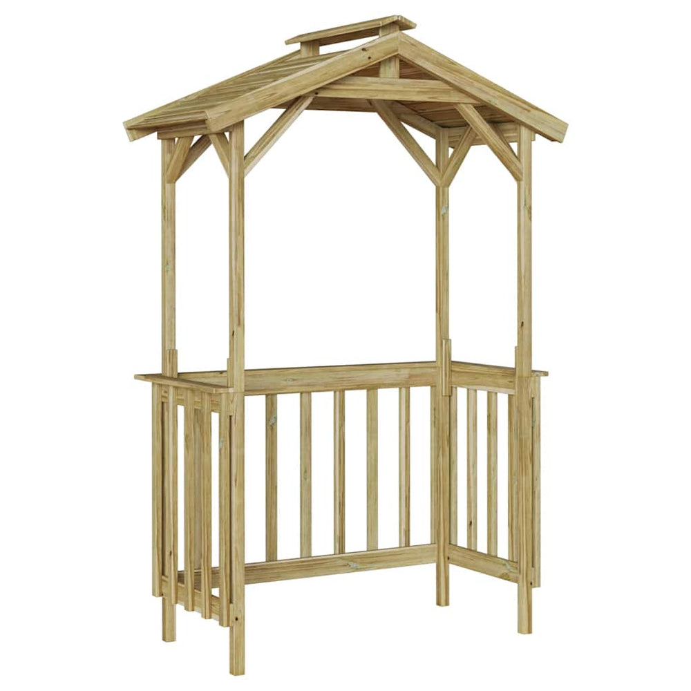 Grillhütte aus imprägniertem Kiefernholz