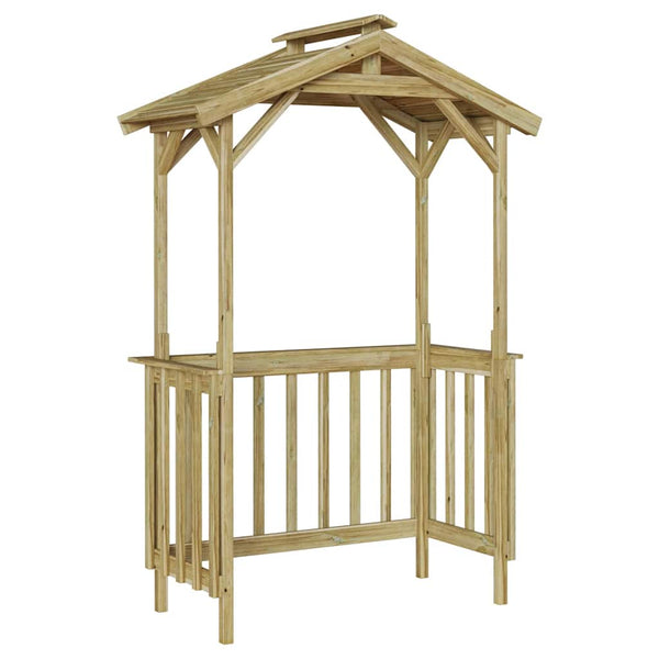 Grillhütte aus imprägniertem Kiefernholz