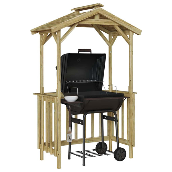 Grillhütte aus imprägniertem Kiefernholz